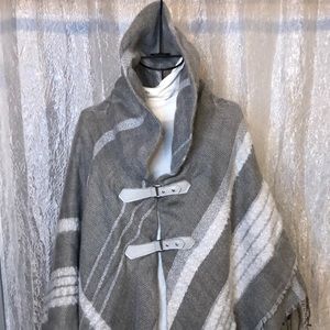 MIXIT wool-feel poncho